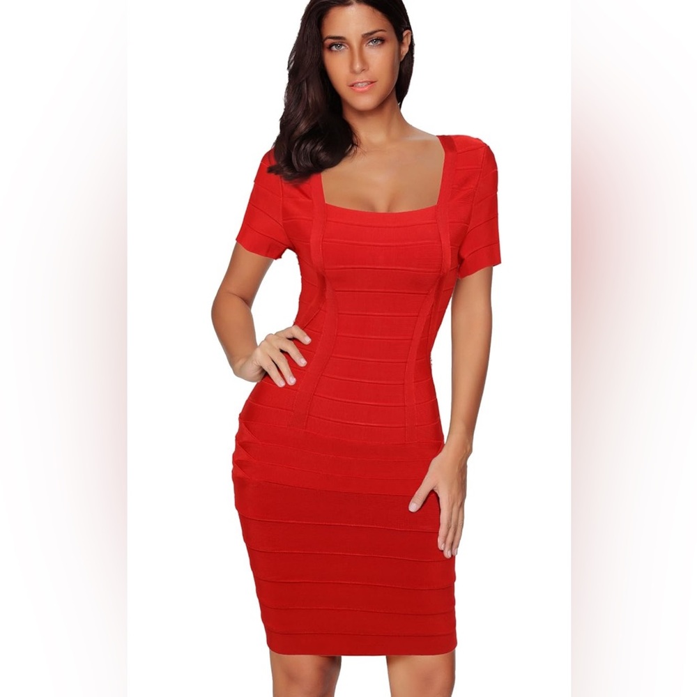 Red bandage dress
